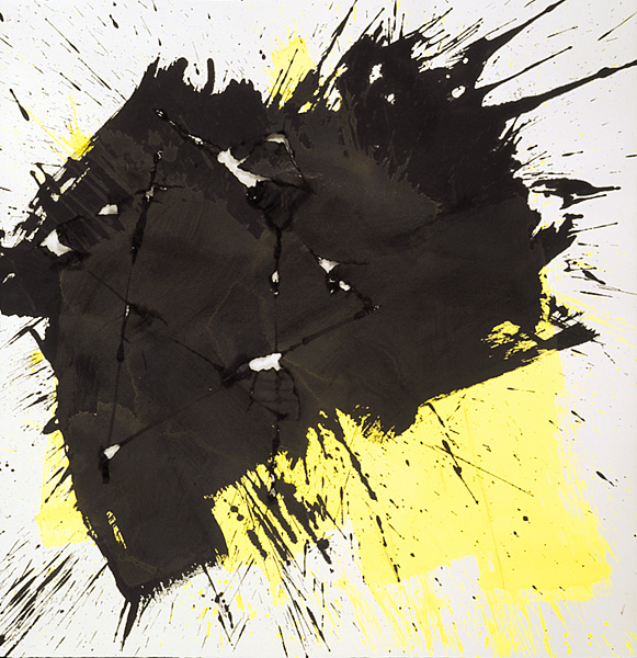 schwarz-gelber Stern, Davidstern, Davidstern, abstrakt, Kunst und Stern, Kunst, abstrakte Kunst, Berliner Künstler